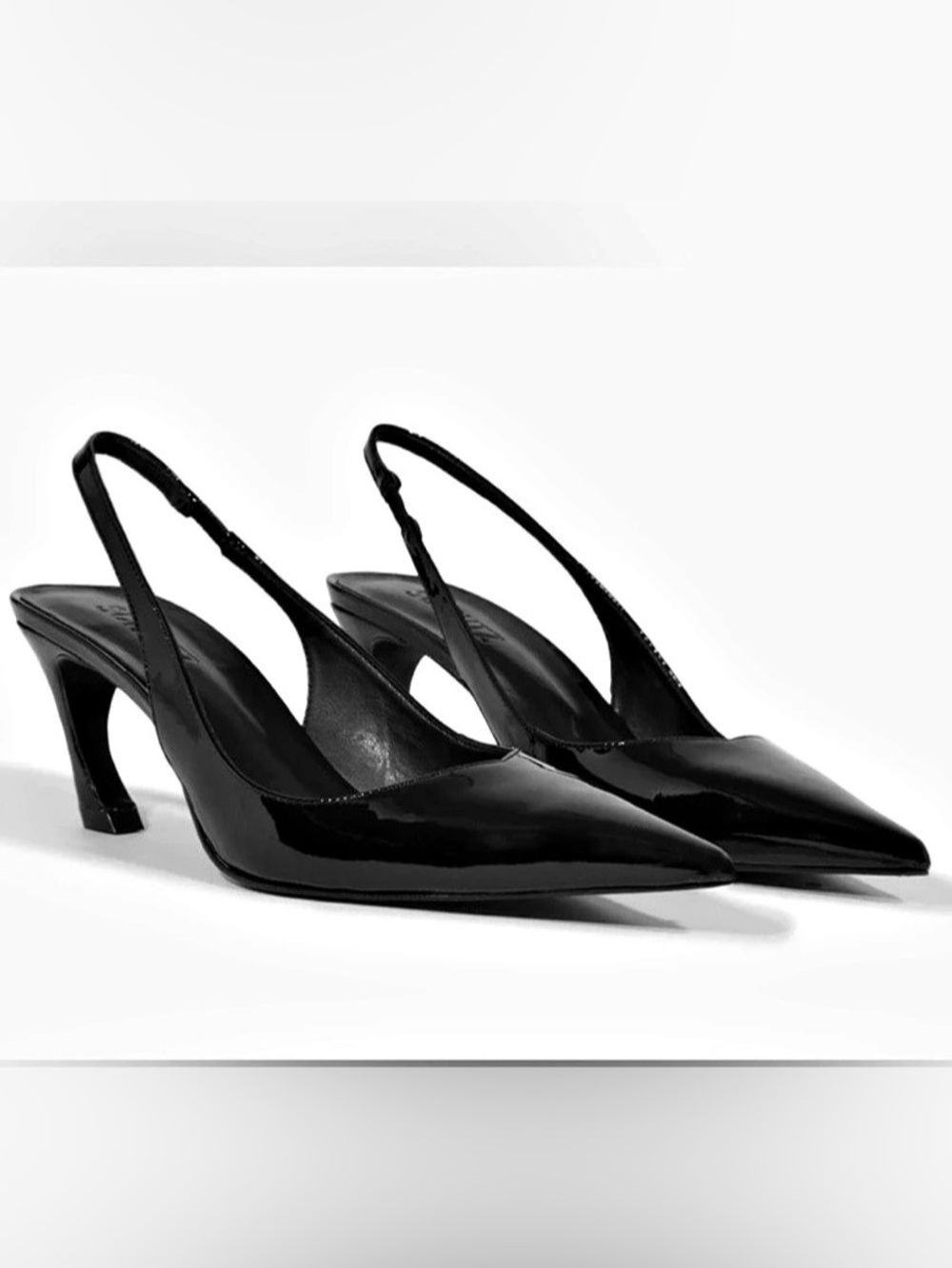 Schutz Lexi Pointed Toe Slingback Pump Black Pointed-Toe Slingback Heels Like